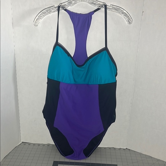 Danskin Now Purple and Blue One Piece Swimwear - Picture 1 of 5